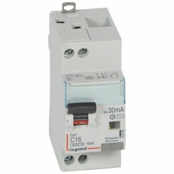 410785 Legrand  Disjoncteur différentiel  16A 30mA type AC 1P+N DX³6000 10kA