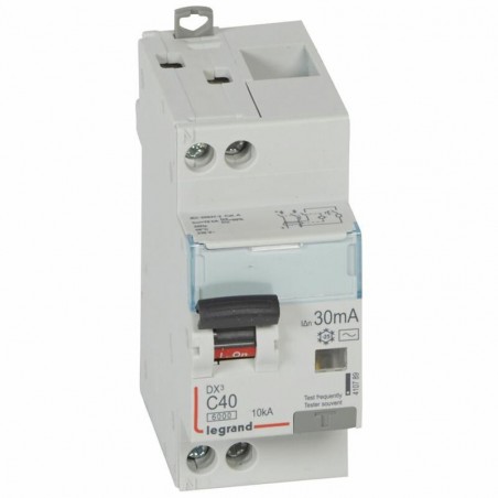 410789 Legrand  Disjoncteur différentiel  40A 30mA type AC 1P+N DX³6000 10kA