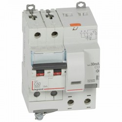 411163 Legrand  Disjoncteur différentiel  50A type AC 30mA DX³6000 10kA 2P