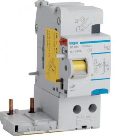 BD264 Hager Bloc différentiel 2P 63A 30mA type AC