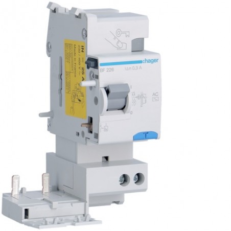 BF226 Hager Bloc différentiel 2P 25A 300mA type AC