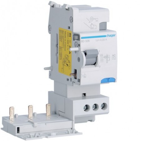 BD326 Hager Bloc différentiel 3P 25A 30mA type AC