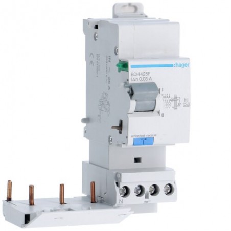 BDH425F Hager Bloc différentiel 3P+N 25A 30mA haute immunité