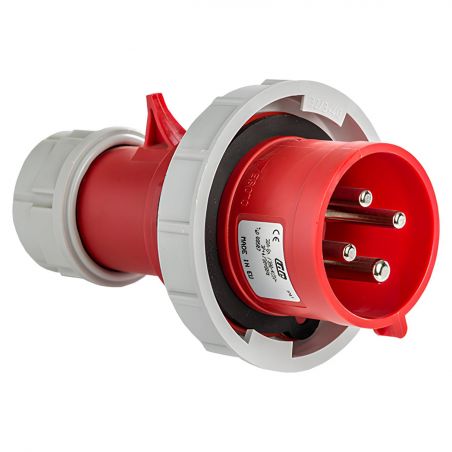 Prise inverseur de phase tétrapolaire 32A 3P+T 380V - 4 broches - Étanche IP67 - IDE