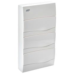 BV36PO IDE - Tableau de distribution résidentiel - 3 rangées de 12 modules - 497x264x99mm - avec rail DIN