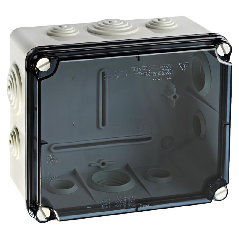 EVT171 IDE Boite de dérivation étanche IP65 avec avec couvercle transparent et entrées coniques dim.175X151X95