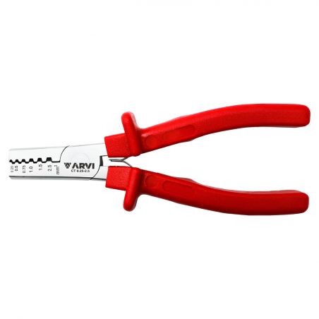 CT-0.25-2.5 Pince à sertir les embouts de câblage 0,25mm² à 2,5mm² - Longueur 142mm - ARVI