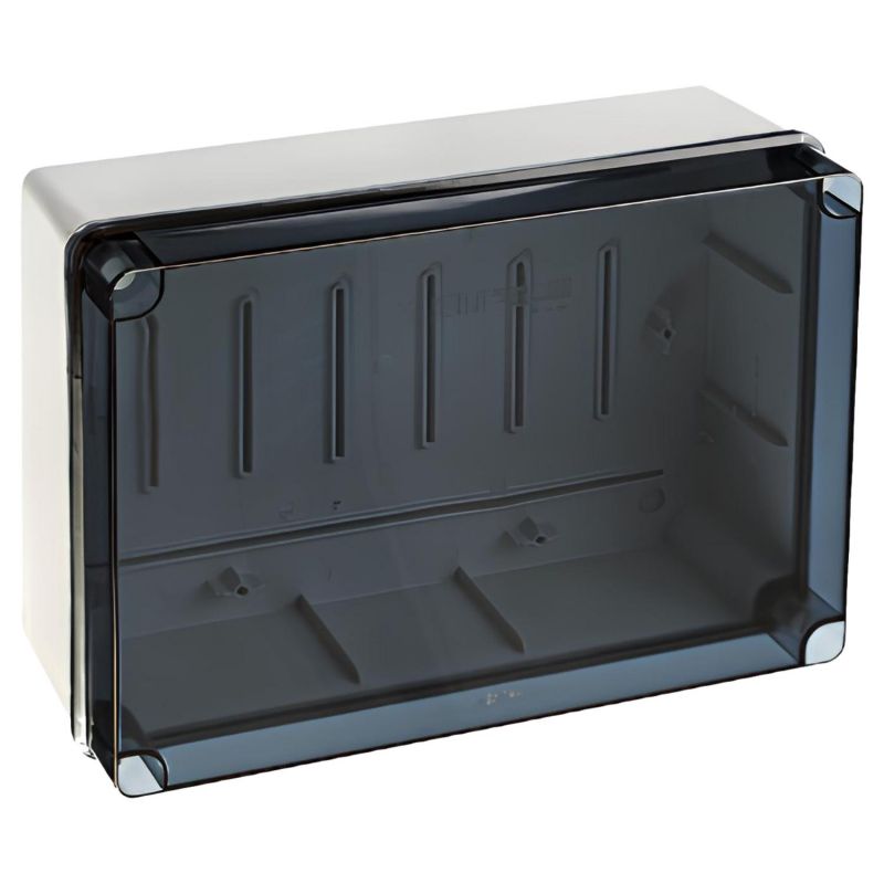 ELT322 IDE Boite étanche IP67 avec couvercle transparent - Bord lisse - HxLxP 244x334x133