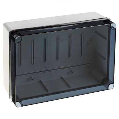 ELT322 IDE Boite étanche IP67 avec couvercle transparent - Bord lisse - HxLxP 244x334x133