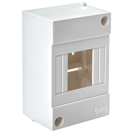 BT4 IDE - Mini coffret électrique 4 modules - 130x85x64mm - avec rail DIN
