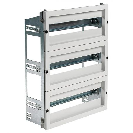 Chassis modulaire 2 rangées de 12 modules pour armoire polyester IDE POL4030 profondeur 200mm