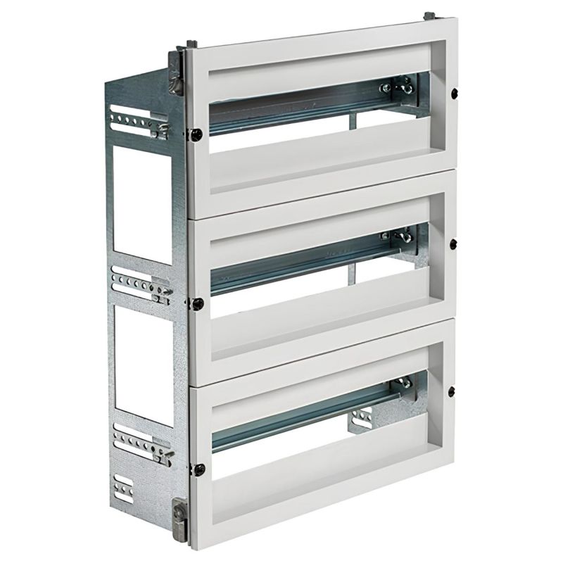 Chassis modulaire 4 rangées de 29 modules pour armoire polyester IDE POL8060 profondeur 300mm