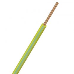 Fil rigide H07VR 185mm² - Coupe au mètre (Vert/Jaune)