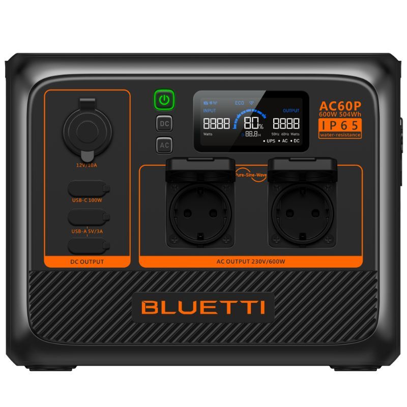 Bluetti AC60P station énergie portable 600W - 504-2116Wh - garantie 6 ans