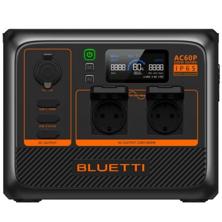 Bluetti AC60P station énergie portable 600W - 504-2116Wh - garantie 6 ans