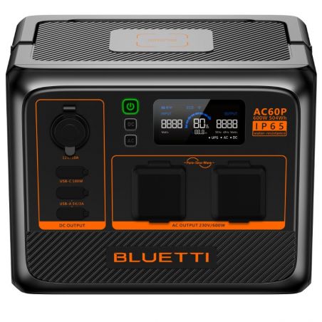 Bluetti AC60P station énergie portable 600W - 504-2116Wh - garantie 6 ans