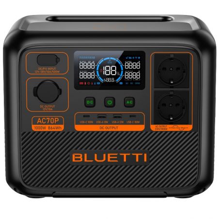 Bluetti AC70P station énergie portable 1000W - 864Wh - garantie 5 ans