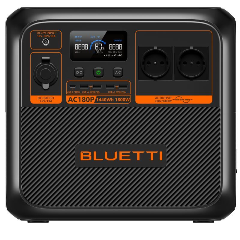 Bluetti AC180P station énergie portable 1800W - 1440Wh - garantie 5 ans