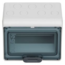 601998 Legrand Coffret Plexo3 - 8 modules - étanche IP65 - Sans embouts à perforation Sans bornier de terre