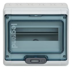 601998 Legrand Coffret Plexo3 - 8 modules - étanche IP65 - Sans embouts à perforation Sans bornier de terre