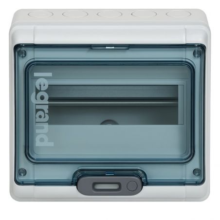601998 Legrand Coffret Plexo3 - 8 modules - étanche IP65 - Sans embouts à perforation Sans bornier de terre