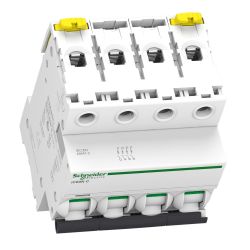 A9F74420 - Disjoncteur tétrapolaire 4P 20A Courbe C - 4 modules - 10kA - Schneider Electric Acti9 iC60N