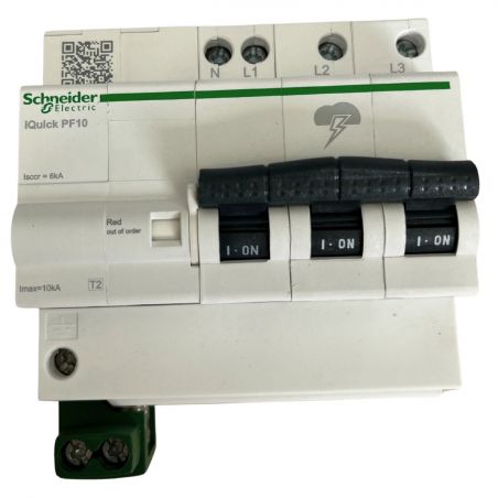 A9L16618 Schneider - Parafoudre triphasé + neutre de type 2 autoprotégé - 10kA - report de signalisation