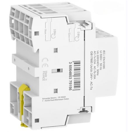 A9C20864 - Contacteur tétrapolaire - 4NO - 63A - Bobine 230Vca - Schneider Acti 9 iCT