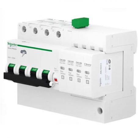 A9L16294 Schneider - Parafoudre triphasé + neutre de type 2 autoprotégé - 40kA - report de signalisation