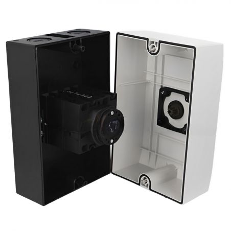 Coffret inverseur de source manuel 40A monophasé ou triphasé pour groupe électrogène - Avec position 0