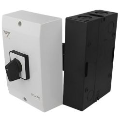 Coffret inverseur de source manuel 40A monophasé ou triphasé pour groupe électrogène - Avec position 0