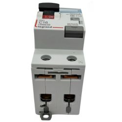 411002 Disjoncteur différentiel 16A - 30mA - Type AC - 1P+N - 2 Modules - neutre à droite - Auxiliarisable - Legrand
