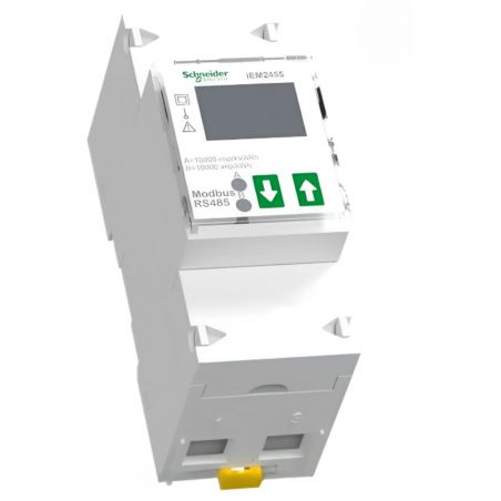 A9MEM2455 Schneider - Compteur électrique 100A - 1P+N - écran LCD - Avec option double tarif - MID - Acti 9