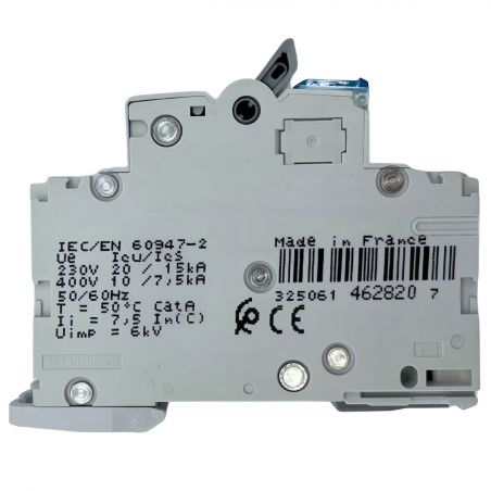 NFN263 Disjoncteur 63A Hager - 2P - 6-10kA - courbe C - Bornes alignées à vis - NFN - 2 modules