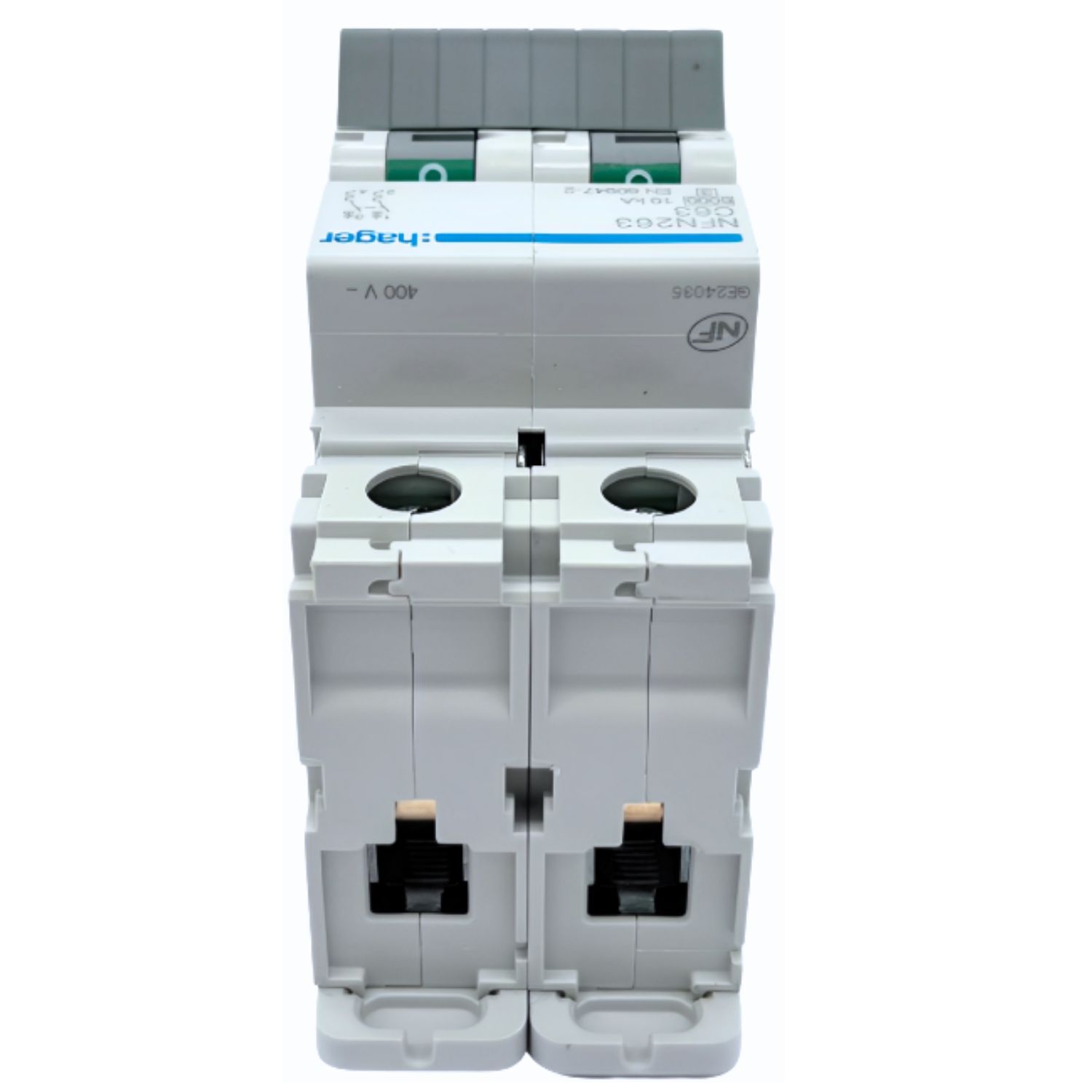 NFN263 Hager Disjoncteur 2P 63A Courbe C 6 10kA Bornes Align es