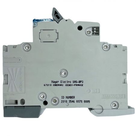 NFN263 Disjoncteur 63A Hager - 2P - 6-10kA - courbe C - Bornes alignées à vis - NFN - 2 modules