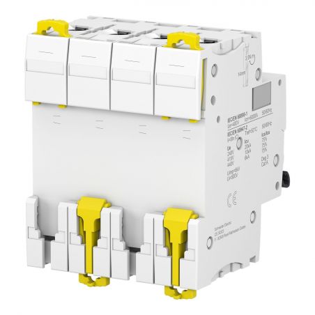 A9F74450 - Disjoncteur tétrapolaire 4P 50A Courbe C - 4 modules - 10kA - Schneider Electric Acti9 iC60N