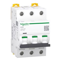A9F75320 - Disjoncteur courbe D triphasé 20A - 3P - 10kA - À vis - Schneider Electric Acti9 iC60N