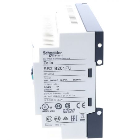 SR2B201FU Schneider - Automate Zelio Logic - relais intelligent 20E/S 100 à 240Vca - horloge + afficheur