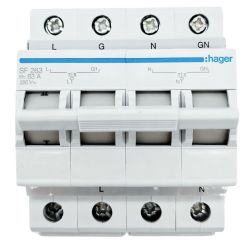 SF263 Hager Inverseur de source monophasé 63A 2P manuel pour tableau électrique - 3 positions I/0/II