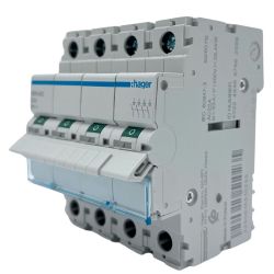 SBN463 Hager Interrupteur sectionneur modulaire tétrapolaire 4P 63A - auxiliarisable - Bornes à vis
