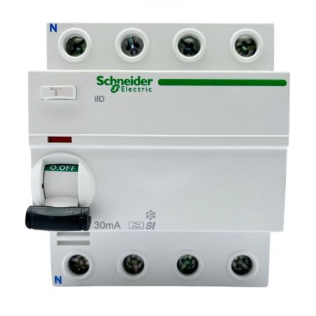 A9R61425 interrupteur différentiel 4P 25A 30mA type Asi - Acti9, iID - Schneider Electric