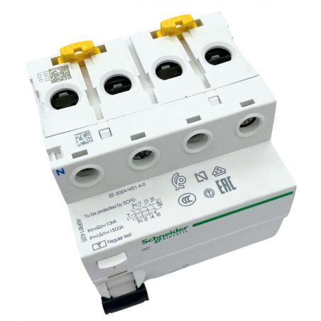 A9R61425 interrupteur différentiel 4P 25A 30mA type Asi - Acti9, iID - Schneider Electric