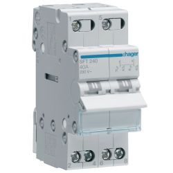 SFT240 Hager Inverseur de source monophasé 40A 2P manuel - 3 positions I/0/II
