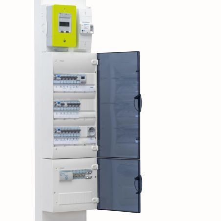 SFT440 Hager Inverseur de source triphasé 4 pôles 40A - Manuel - avec position zéro