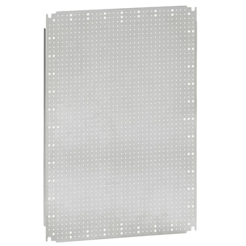 PEF0505 EUROPOLY plaque de montage microperforée galva - Pour coffret (HxL) 500x500mm