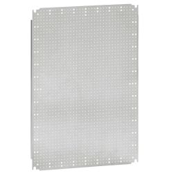 PEF1005 EUROPOLY plaque de montage microperforée galva - Pour coffret (HxL) 1000x500mm