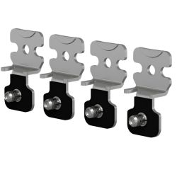 PM400 EUROPOLY Jeu de 4 pattes de fixation murales en acier galva pour armoire Euromedium