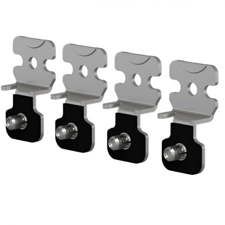 PM400 EUROPOLY Jeu de 4 pattes de fixation murales en acier galva pour armoire Euromedium