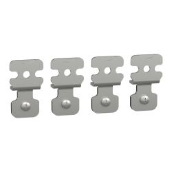 PM400 EUROPOLY Jeu de 4 pattes de fixation murales en acier galva pour armoire Euromedium